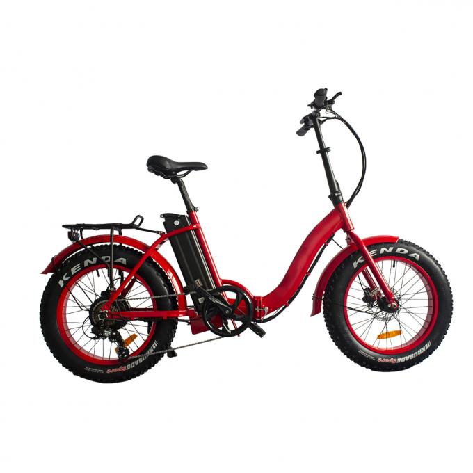 Bici elettrica spessa a 20 pollici piegante di Tiro della gomma della sospensione completa elettrica grassa del mountain bike 0