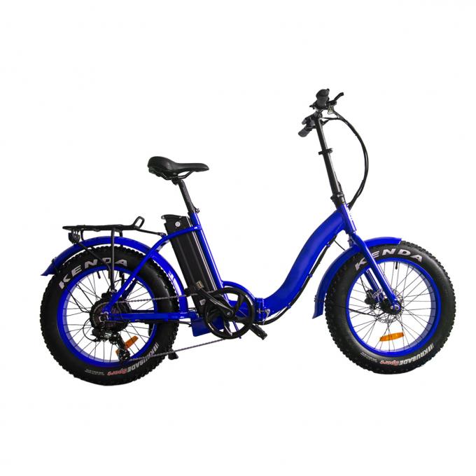 Bici elettrica spessa a 20 pollici piegante di Tiro della gomma della sospensione completa elettrica grassa del mountain bike 1