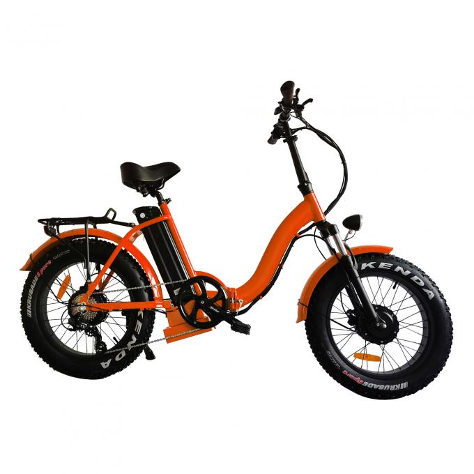 Bici elettrica spessa a 20 pollici piegante di Tiro della gomma della sospensione completa elettrica grassa del mountain bike 3